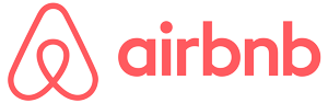 airbnb graphic logo in coral pink